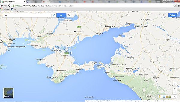 Қрим кўприги «Google» картасида пайдо бўлди