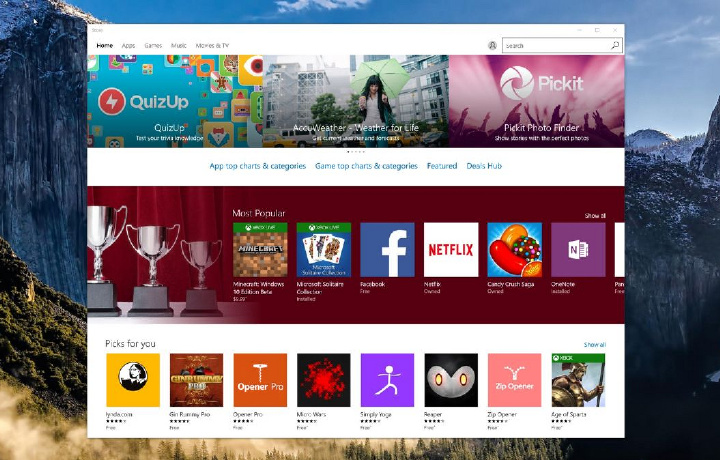 В Windows 10 появилась опция удаленной установки приложений из магазина Windows Store