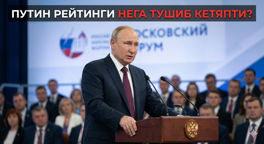Nega Putinning reytingi bunchalik tushib ketyapti?