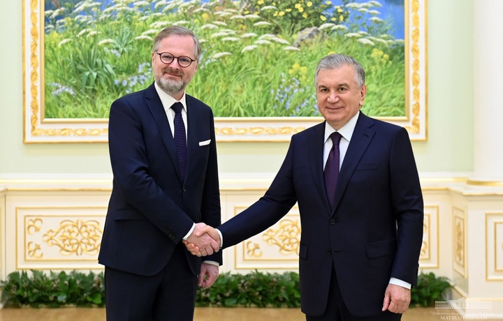 Президент Чехия бош вазири бошчилигидаги делегацияни қабул қилди