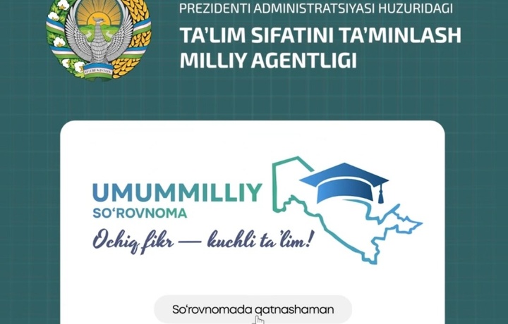Respublika miqyosida “Umummilliy so‘rovnoma” o‘tkazilmoqda