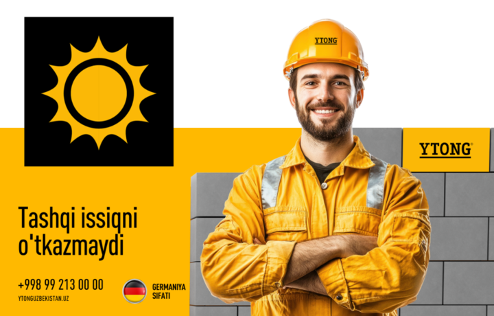 YTONG gazobloklari: nemis sifati va maksimal energiya samaradorligi