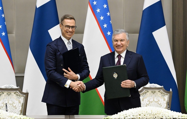 Президент Шавкат Мирзиёев ва Александр Стубб қўшма баёнот имзоладилар