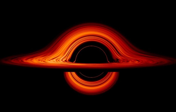 NASA показало на видео визуализацию черной дыры