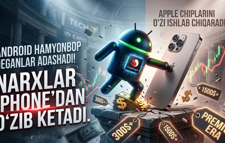 Android ҳамёнбоп деганлар адашади! Нархлар iPhoneдан ҳам қимматлашиб кетади