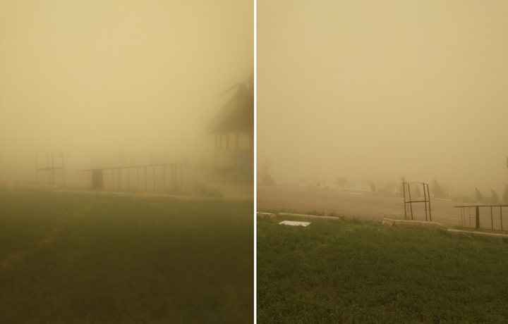 Пыльная буря накрыла Кашкадарьинскую область