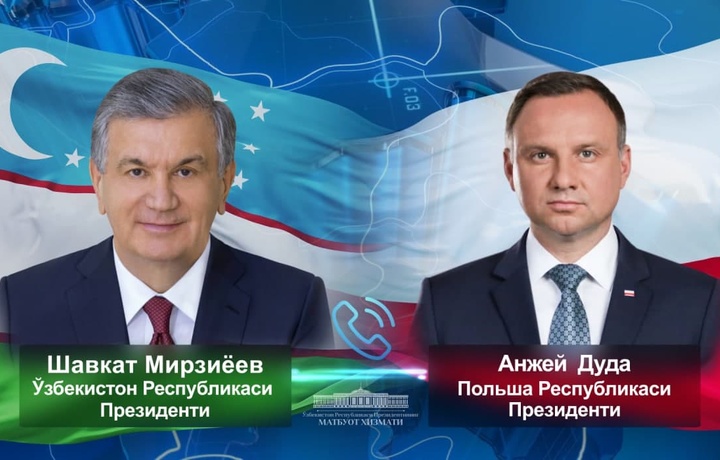 Shavkat Mirziyoyev Anjey Duda bilan muloqot qildi