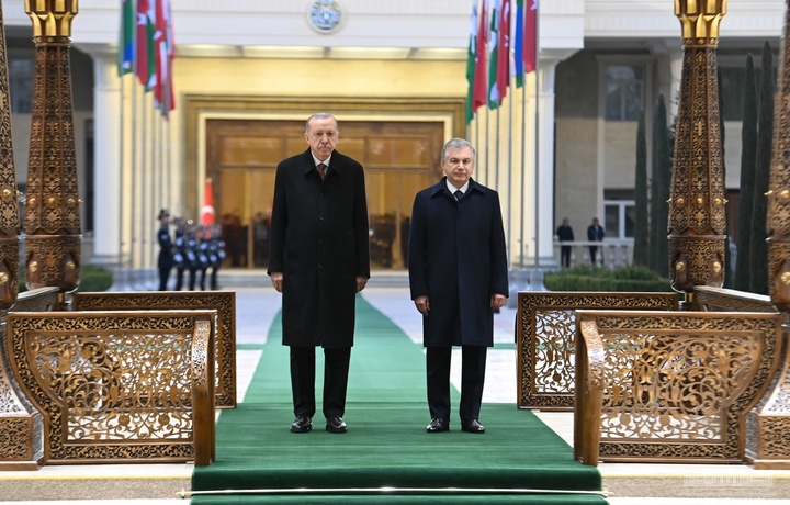 Ko‘ksaroy qarorgohida Turkiya prezidenti tantanali kutib olindi (foto)