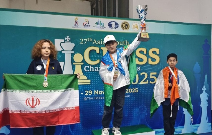 Yosh shaxmatchimiz rapid yo‘nalishida Osiyo chempioni bo‘ldi