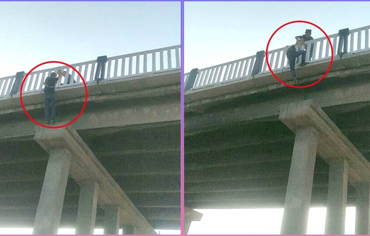 Сотрудник ОВД спас подростка, пытавшегося спрыгнуть с моста
