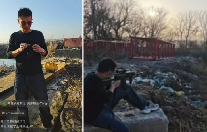 Қибрайда қурол ишлатган хорижлик видеоси юзасидан расмий маълумот берилди, аммо...