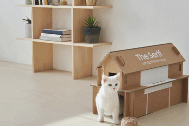 Samsung поможет сделать из упаковки телевизоров кошачий домик