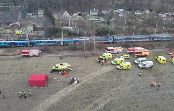 Два поезда столкнулись в Чехии