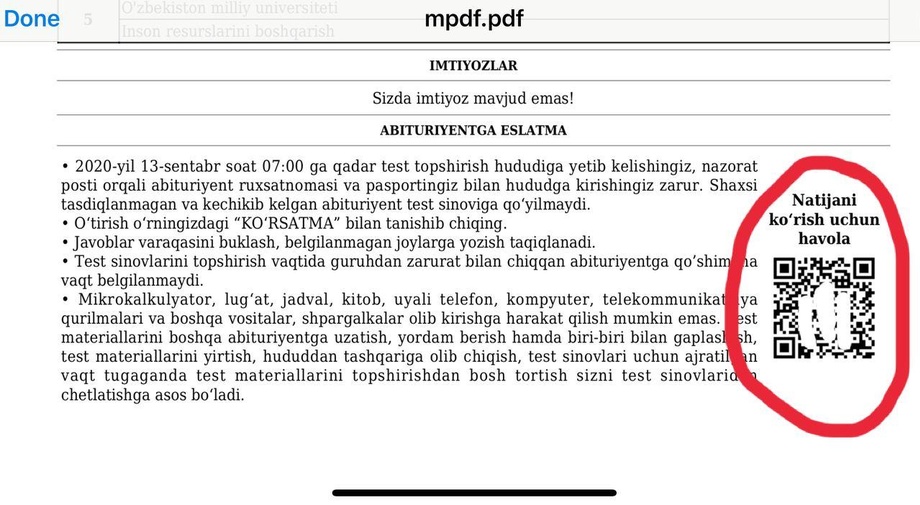 Test natijalarini qanday bilish mumkin?