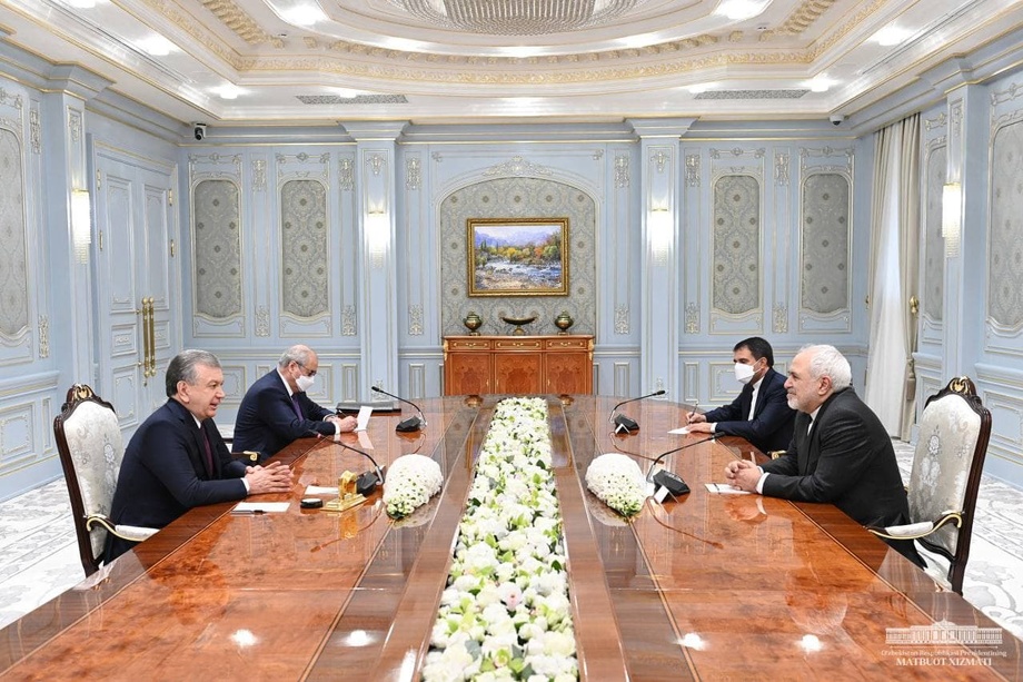 Shavkat Mirziyoyev Eron tashqi ishlar vazirini qabul qildi