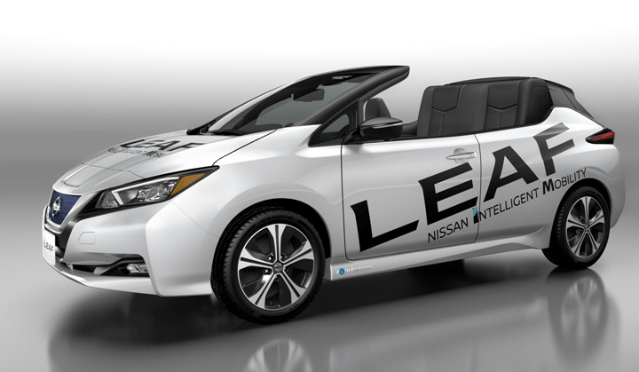 Японцы показали электрический кабриолет «Nissan Leaf Open Car»