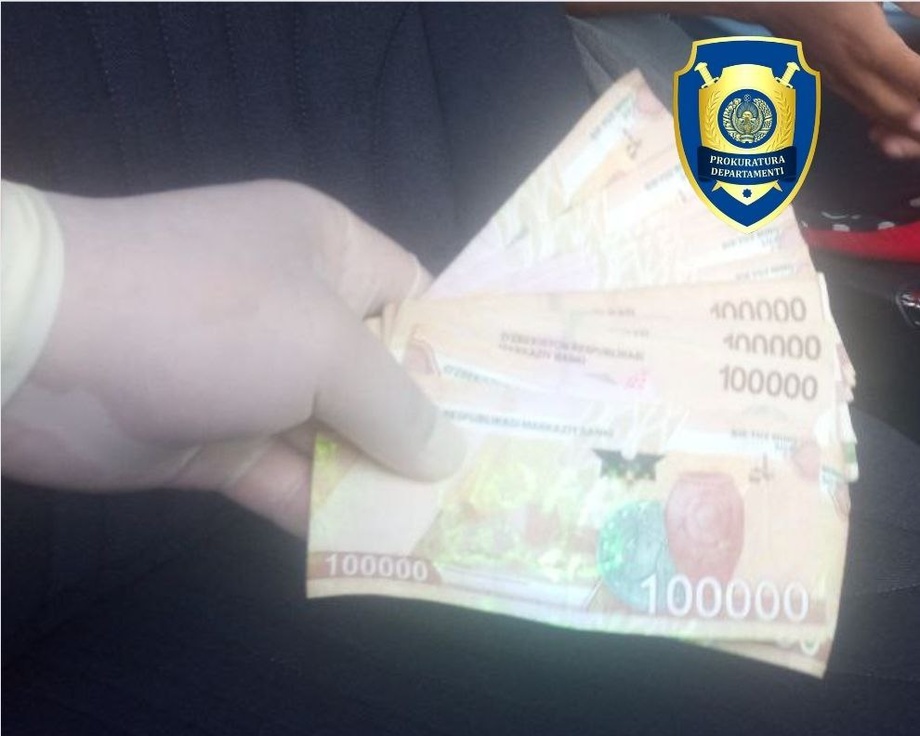 В Кашкадарье задержан сотрудник хокимията при получении взятки