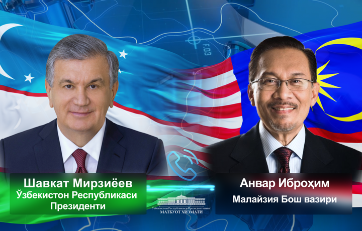 Prezident Shavkat Mirziyoyev Malayziya Bosh vaziri bilan telefon orqali muloqot qildi