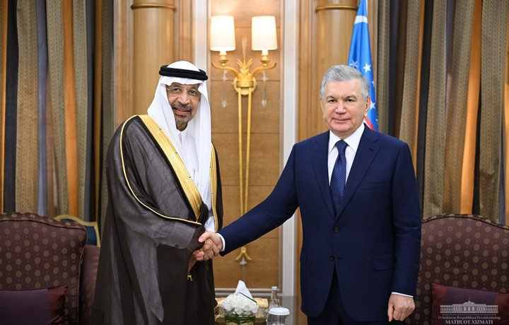 Mirziyoyev Saudiya Arabistoni investitsiyalar vaziri Xolid al-Falihni qabul qildi