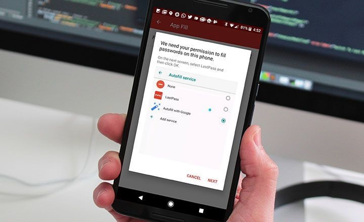 На Android появилась опция автозаполнения паролей по отпечатку пальца