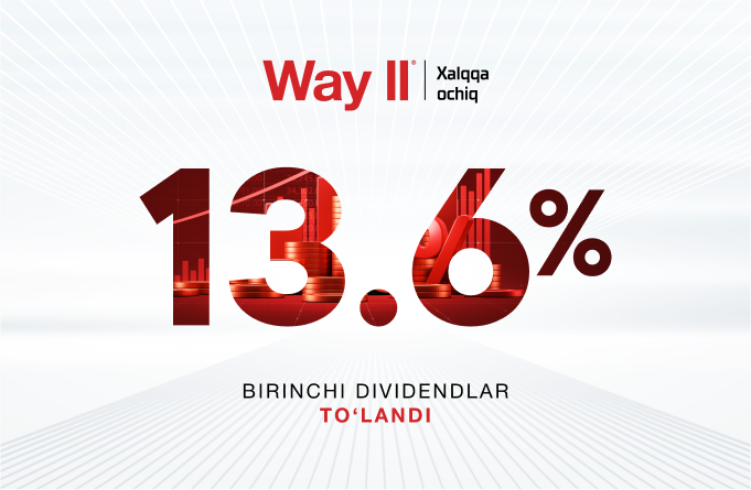 Way II инвесторларга 13,6% дивиденд тўлади