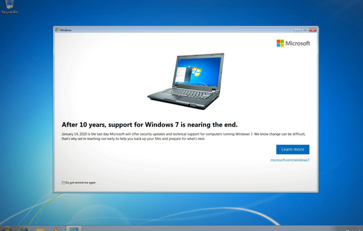 Microsoft прекратит поддержку Windows 7