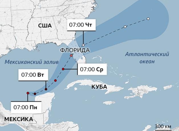 Floridaga yaqinlashayotgan «Milton» to‘foni eng yuqori darajagacha kuchaydi