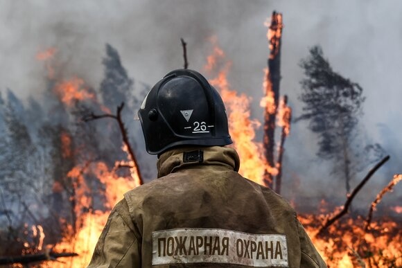 8 та ўт ўчириш машинаси ёниб кетди — Россия (видео)