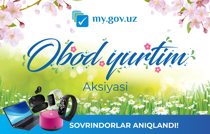 My.gov.uz portali aksiyasi sovrindorlari aniqlandi