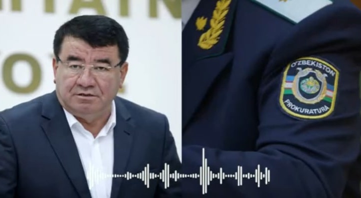 В сети появилась аудиозапись, на котором хоким Сурхандарьи оскорбляет прокурора Ангорского района. Генпрокуратура изучает подлинность записи (аудио)