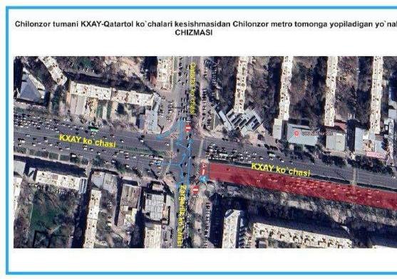 Toshkentdagi Farhod ko‘chasining bir qismi yopiladi