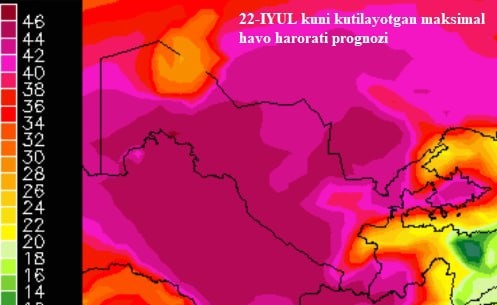 O‘zbekistondagi stansiya +48 darajani qayd etdi
