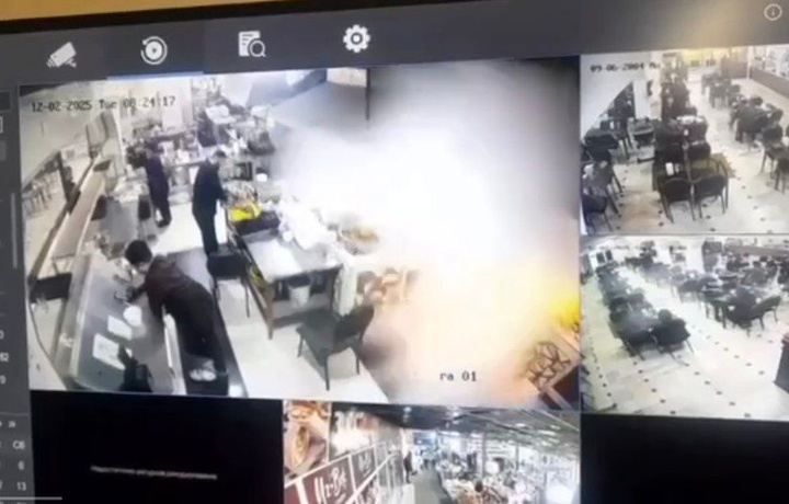 В одном из общепитов Гулистана произошёл взрыв газа (видео)