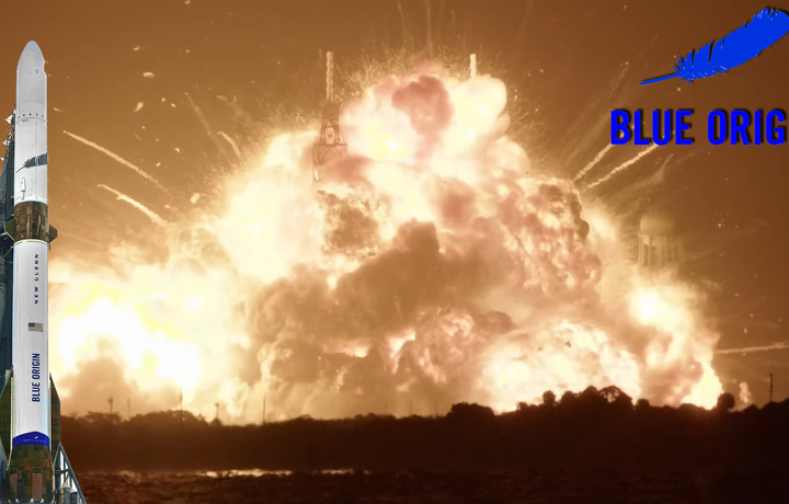 Blue Origin компаниясининг оғир ракетаси синов пайтида портлаб кетди