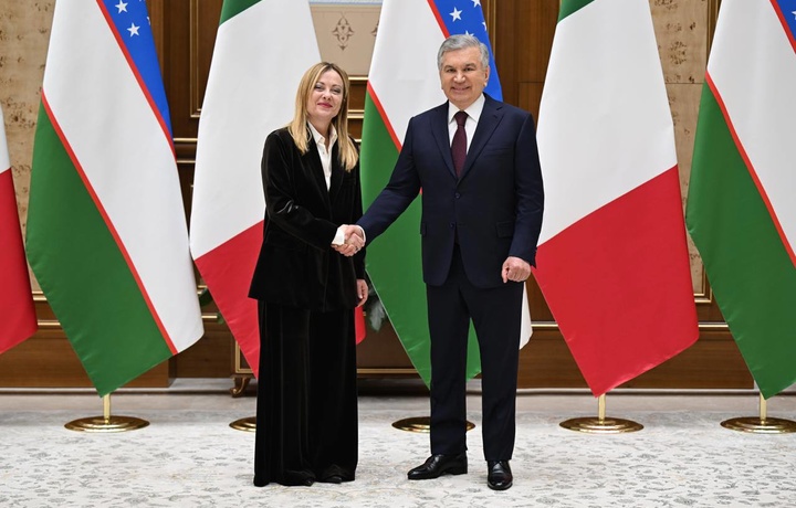 Шавкат Мирзиёев Тошкентда Италия бош вазири билан учрашди