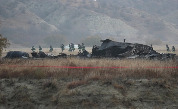 Озарбайжон чегарасида қулаган Туркия самолёти уриб туширилган бўлиши мумкин