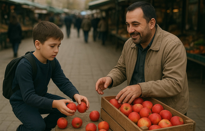 Бехосдан ерга тўкилган олмалар...