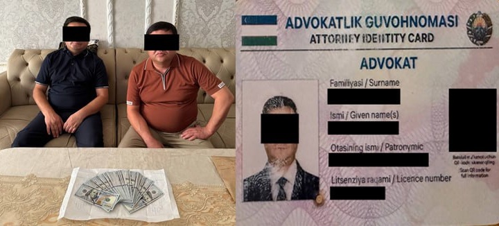 Ички ишлар мансабдори ниқобидаги адвокат ушланди
