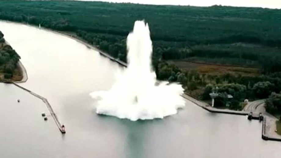 Ikkinchi jahon urushidan qolgan ulkan bomba portladi (video)