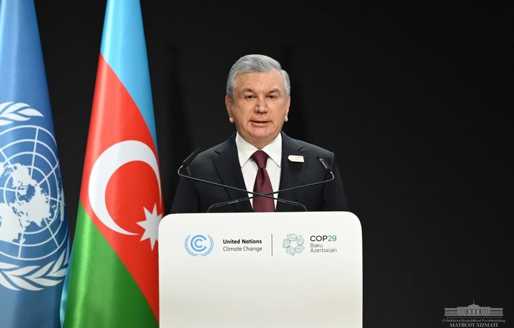 Shavkat Mirziyoyev COP 29 da bildirgan asosiy taklif va tashabbuslar