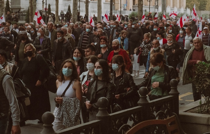 В столице Грузии начался митинг в поддержку Саакашвили