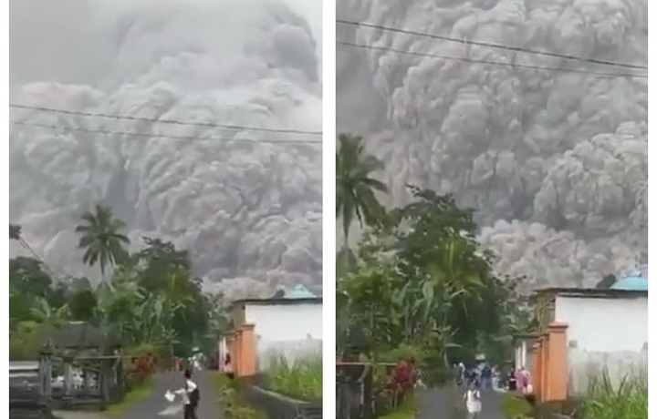 Indoneziyada ulkan vulqon uyg‘ondi (video)