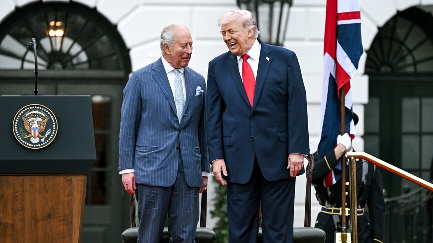 Трамп торжественно встретил короля Великобритании Карла III в Белом доме