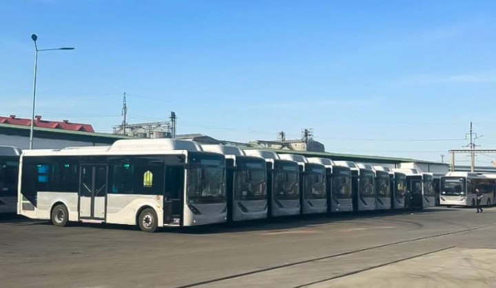 В Навои доставлены 42 современных автобуса