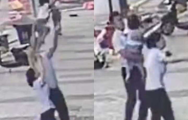 Erkak beshinchi qavatdan qulagan qizchani qutqarib qoldi (foto)