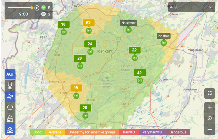 Тошкент — ҳавоси тозалиги бўйича дунёнинг йирик шаҳарлари ичида энг яхшиси