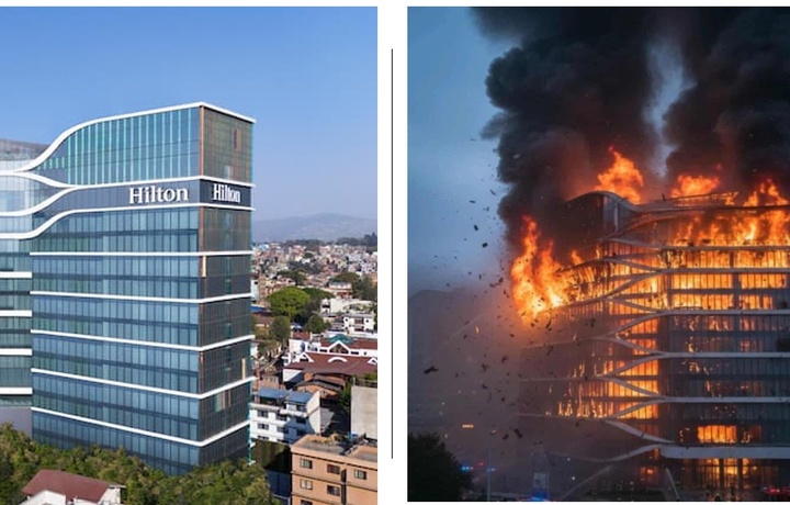 Nepalda Hilton mehmonxonasi yoqib yuborildi