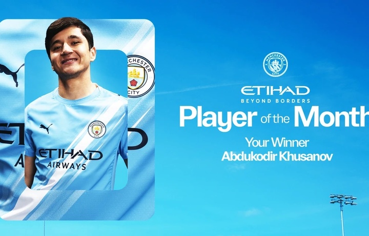 Абдукодир Хусанов стал лучшим игроком «Манчестер Сити» в январе