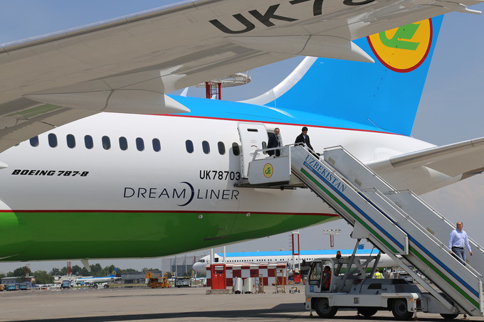 «Узбекистон хаво йуллари» пополнился третьим «Boeing 787 Dreamliner»