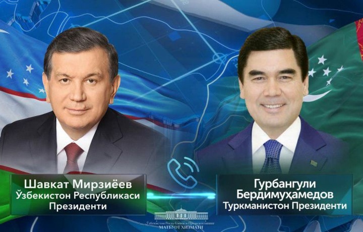 O‘zbekiston va Turkmaniston Prezidentlari o‘rtasida telefon muloqoti bo‘lib o‘tdi
